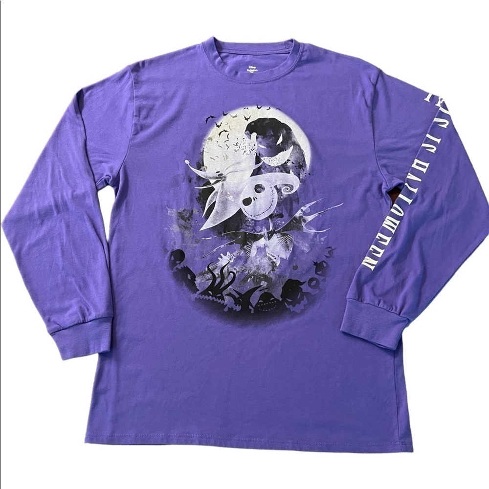 DISNEY TIM BURTON’S THE NIGHTMARE BEFORE CHRISTMAS PURPLE LONG SLEEVE T-SHIRT